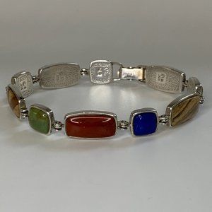 Shube's Mfg Navajo 925 Gemstone Link Bracelet